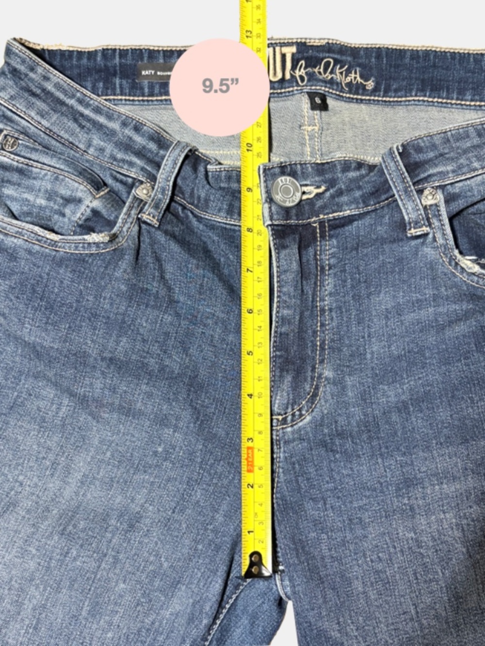 Kut from The Kloth womens jeans size 6 Katy boyfriend mid rise dark wash stretch - Picture 7 of 11